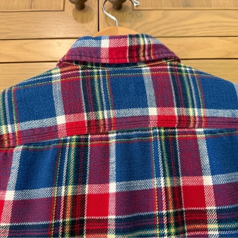 Polo  Ralph Lauren Red and Blue Casual Button Down Shirt Plaid Cotton / XSM